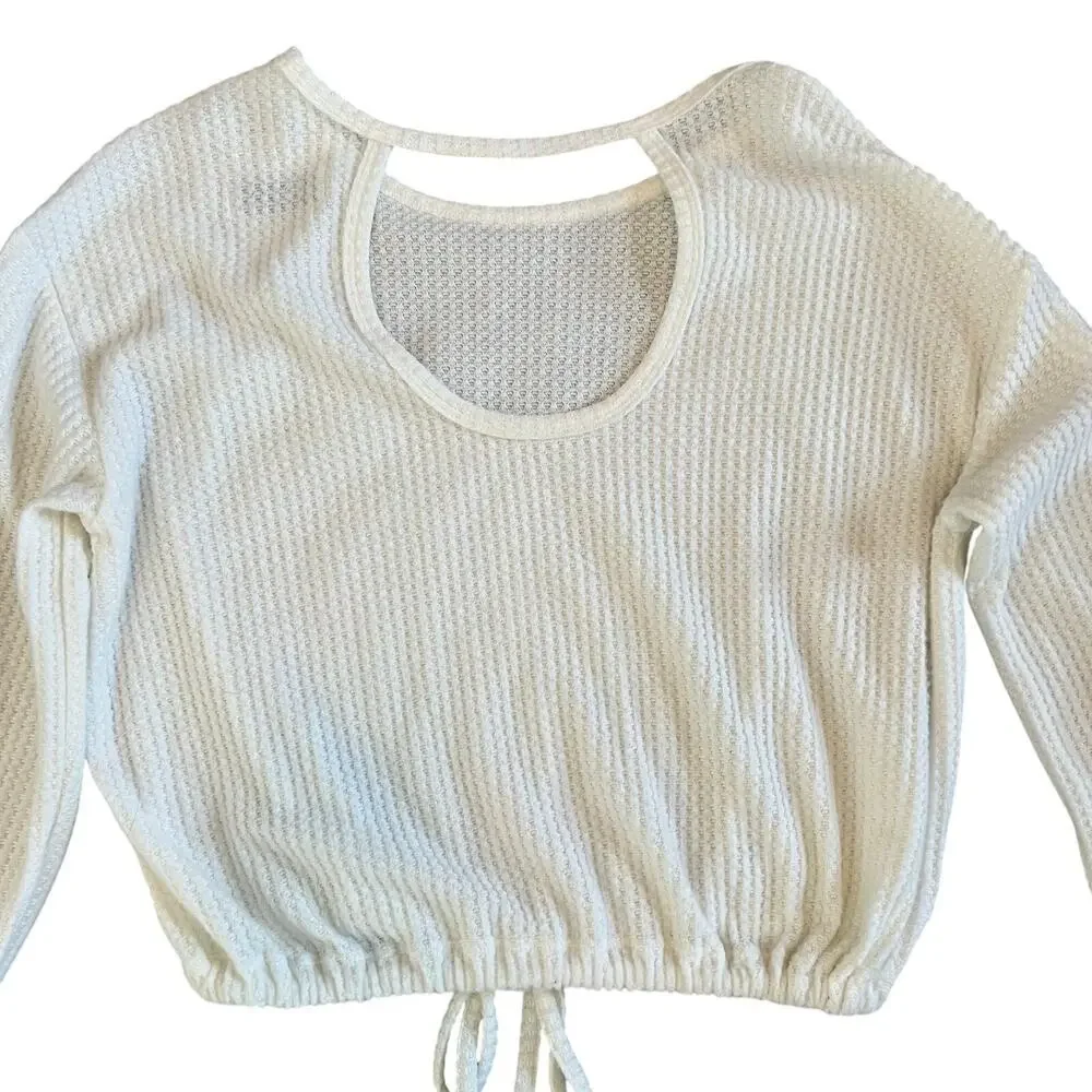 Hollister‎ Women's Waffle Open Back Shirt Super Soft Size XS